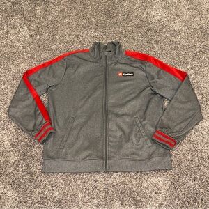 Lotto Athletica Men's Large Sweat Suit Jacket Outerwear Casual Red Gray Ringed